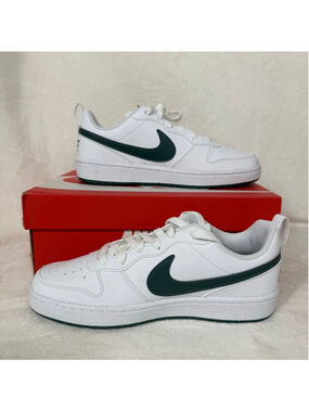 Nike Shoes Court Borough Low Recraft Youth Size 6Y White Vintage Green